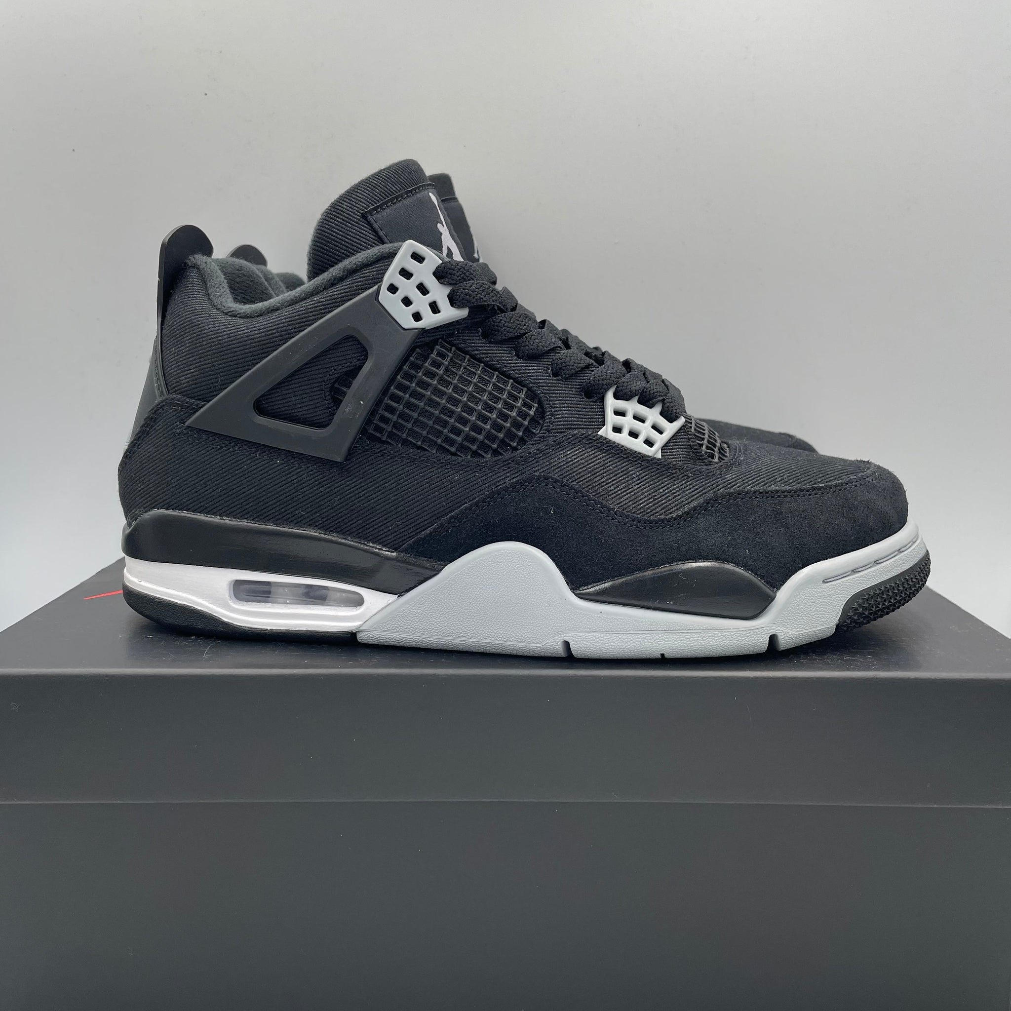 靴 Air Jordan 4 SE Black and Light Steel DH7138-006 Nike Air Jordan 4 SE Black And Light Steel Grey Canvas
